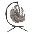 Flower House 400 lbs Modern Hanging Ball Chair with Stand 66 x 50 x 43 in FHMOD100